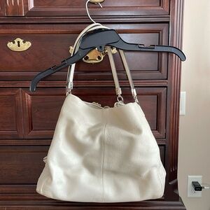 Coach cream colored shoulder bag